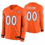 Maglia NFL Denver Broncos Personalizzate Arancione Therma Manica Lunga