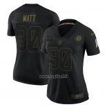 Maglia NFL Limited Donna Pittsburgh Steelers T.j. Watt 2020 Salute To Service Nero