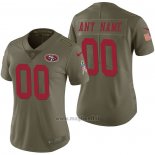 Maglia NFL Limited Donna San Francisco 49ers Personalizzate 2017 Salute To Service Verde