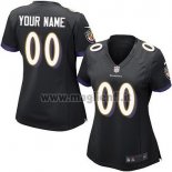 Maglia NFL Donna Baltimore Ravens Personalizzate Nero