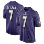 Maglia NFL Game Baltimore Ravens Rashod Bateman 7 Viola