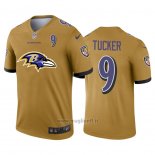 Maglia NFL Limited Baltimore Ravens Tucker Big Logo Number Giallo
