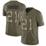 Maglia NFL Limited Dallas Cowboys 21 Deion Sanders Stitched 2017 Salute To Service