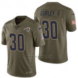 Maglia NFL Limited Los Angeles Rams Todd 30 Gurley Ii 2017 Salute To Service Verde