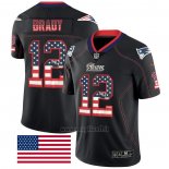 Maglia NFL Limited New England Patriots Tom Brady Rush USA Flag Nero