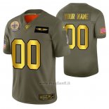 Maglia NFL Limited New Orleans Saints Personalizzate 2019 Salute To Service Verde