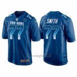 Maglia NFL Pro Bowl Dallas Cowboys 77 Tyron Smith Nfc 2018 Blu