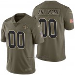 Maglia NFL Limited New Orleans Saints Personalizzate 2017 Salute To Service Verde