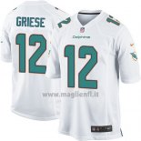 Maglia NFL Game Bambino Miami Dolphins Griese Bianco