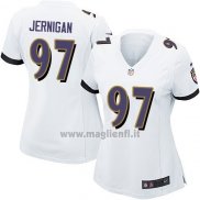 Maglia NFL Game Donna Baltimore Ravens Jernigan Bianco