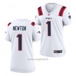 Maglia NFL Game Donna New England Patriots Cam Newton Bianco