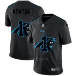 Maglia NFL Limited Carolina Panthers Newton Logo Dual Overlap Nero