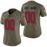 Maglia NFL Limited Donna Houston Texans Personalizzate 2017 Salute To Service Verde