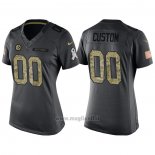 Maglia NFL Limited Donna Pittsburgh Steelers Personalizzate 2016 Salute To Service Nero