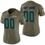 Maglia NFL Limited Donna Seattle Seahawks Personalizzate 2017 Salute To Service Verde