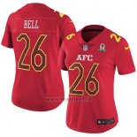 Maglia NFL Donna Pro Bowl AFC Bell 2017 Rosso