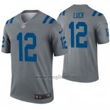 Maglia NFL Legend Indianapolis Colts 12 Andrew Luck Inverted Grigio