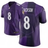 Maglia NFL Limited Baltimore Ravens Lamar Jackson Ciudad Edition Viola