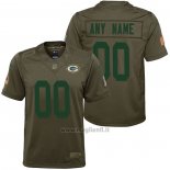 Maglia NFL Limited Bambino Green Bay Packers Personalizzate Salute To Service Verde