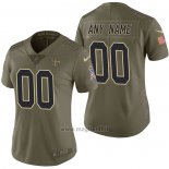 Maglia NFL Limited Donna New Orleans Saints Personalizzate 2017 Salute To Service Verde