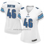 Maglia NFL Game Donna Detroit Lions Burton Bianco