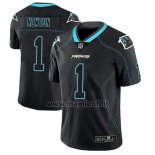 Maglia NFL Limited Carolina Panthers Cam Newton Nero Color Rush 2018 Lights Out