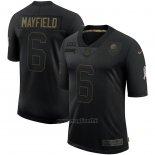 Maglia NFL Limited Cleveland Browns Mayfield 2020 Salute To Service Nero