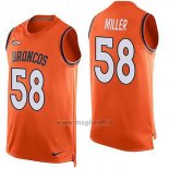 Maglia NFL Limited Denver Broncos Senza Maniche 58 Miller Arancione