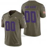 Maglia NFL Limited Minnesota Vikings Personalizzate 2017 Salute To Service Verde