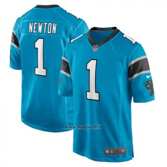 Maglia NFL Game Carolina Panthers Cam Newton Alternato Blu