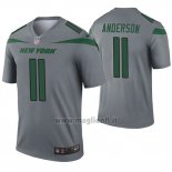 Maglia NFL Legend New York Jets 11 Robby Anderson Inverted Grigio