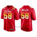 Maglia NFL Pro Bowl Denver Broncos 58 Von Miller AFC 2018 Rosso