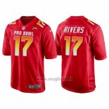 Maglia NFL Pro Bowl Los Angeles Chargers 17 Philip Rivers AFC 2018 Rosso