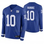 Maglia NFL Therma Manica Lunga New York Giants Eli Manning Blu