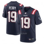 Maglia NFL Game New England Patriots Malcolm Perry Blu