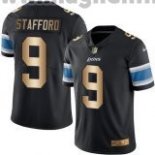 Maglia NFL Gold Legend Detroit Lions Stafford Nero