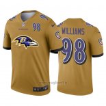 Maglia NFL Limited Baltimore Ravens Williams Big Logo Number Giallo