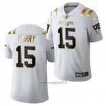 Maglia NFL Limited New England Patriots N'keal Harry Golden Edition 2020 Bianco