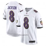 Maglia NFL Game Baltimore Ravens Lamar Jackson 8 Bianco