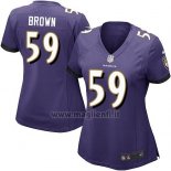 Maglia NFL Game Donna Baltimore Ravens Brown Viola