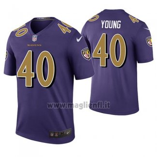Maglia NFL Legend Baltimore Ravens Kenny Young Viola Color Rush