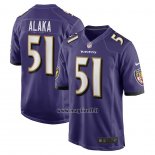 Maglia NFL Game Baltimore Ravens Otaro Alaka 51 Viola
