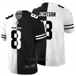 Maglia NFL Limited Baltimore Ravens Jackson White Black Split