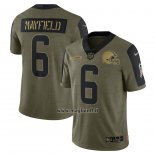 Maglia NFL Limited Cleveland Browns Baker Mayfield 2021 Salute To Service Verde