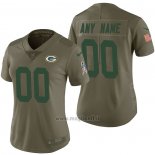 Maglia NFL Limited Donna Green Bay Packers Personalizzate 2017 Salute To Service Verde