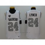 Maglia NFL Limited Las Vegas Raiders Senza Maniche 24 Lynch Bianco