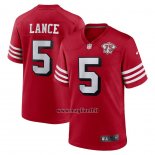 Maglia NFL Game San Francisco 49ers Trey Lance 75 Aniversario Alternato Rosso