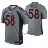 Maglia NFL Legend Denver Broncos 58 Von Miller Inverted Grigio