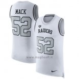 Maglia NFL Limited Las Vegas Raiders Senza Maniche 52 Mack Bianco