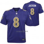 Maglia NFL Game Bambino Baltimore Ravens Lamar Jackson Viola Color Rush